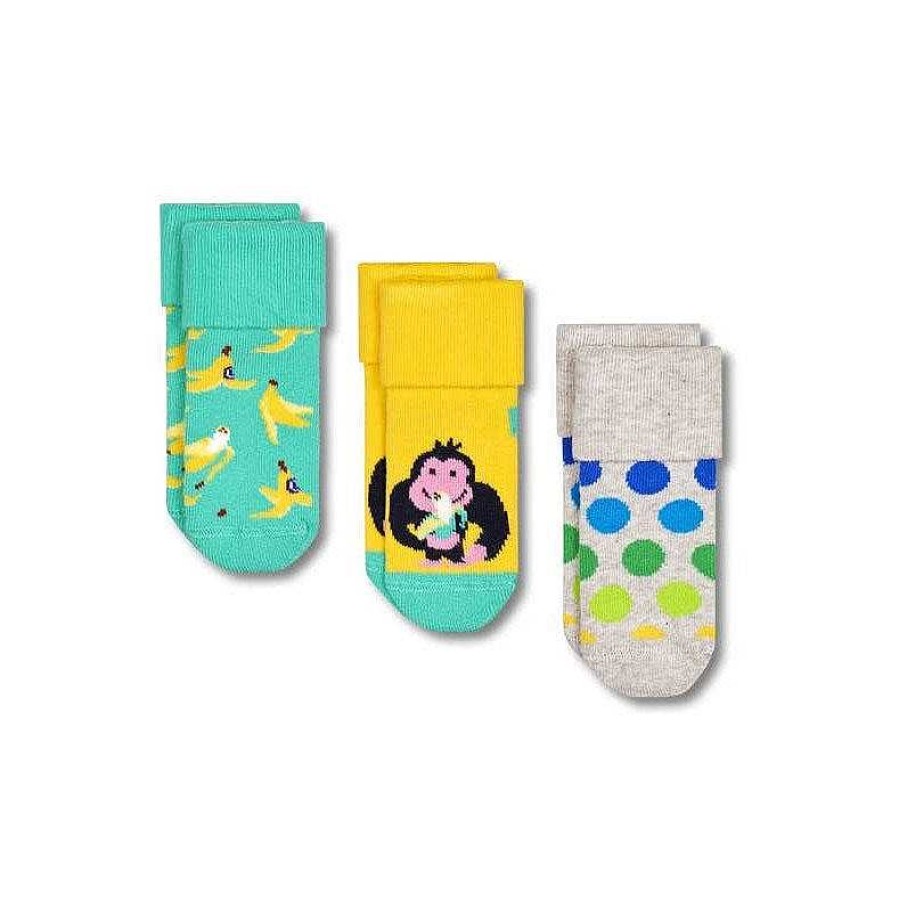 Fashion Happy Socks Socks | Happy Socks: Gift Set Kids In The Jungle Terry 3Pk 0-6M