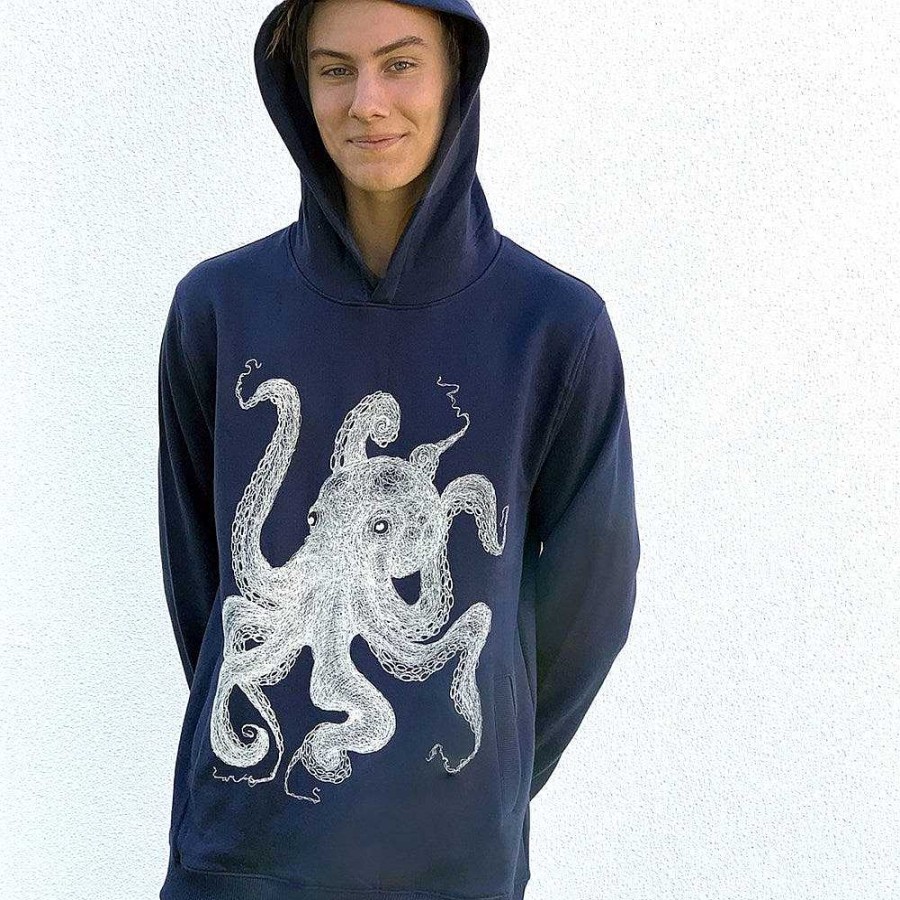 Fashion Monsterthreads Men'S Jumpers | Octopus Lines Mens Hoodie