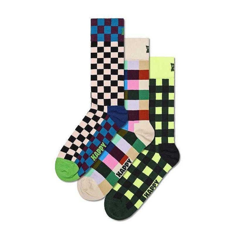 Fashion Happy Socks Socks | Happy Socks: Gift Set Check It Out 3Pk Ml