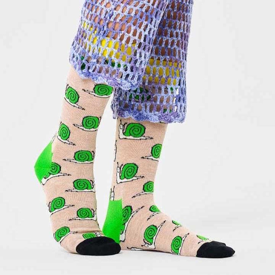 Fashion Happy Socks Socks | Happy Socks: Snail Wheat