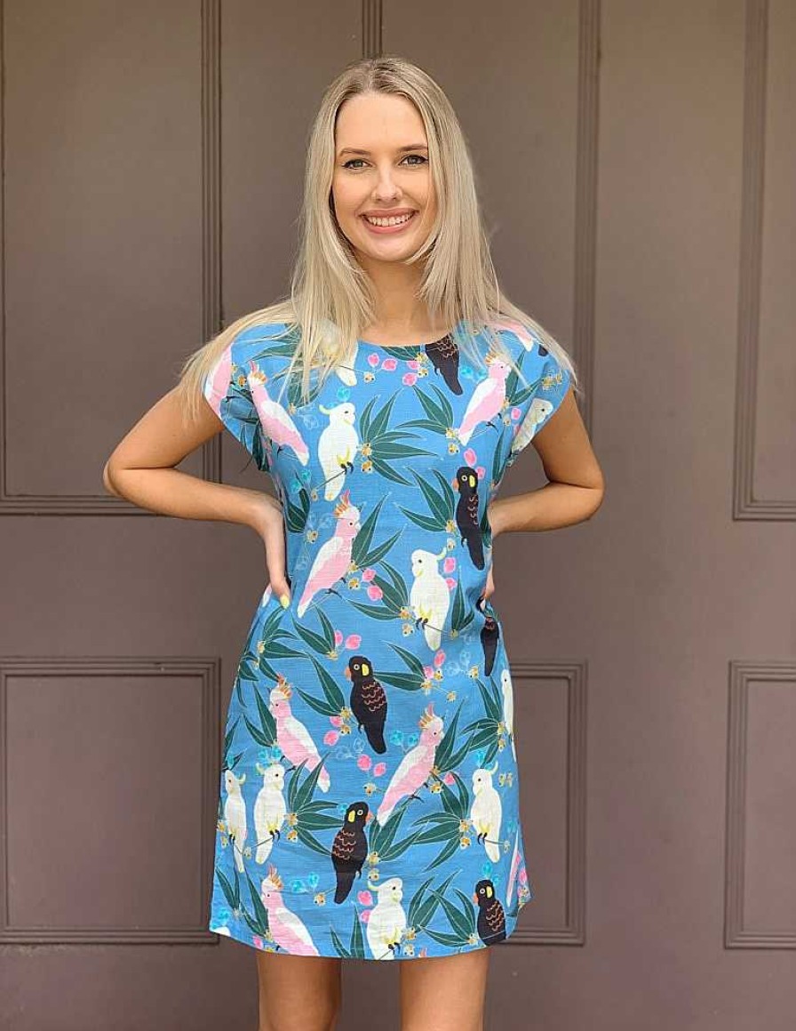 Fashion Monsterthreads Women'S Print Skirts & Dresses | Cockatoos Flora Womens Dress