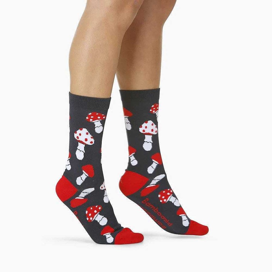 Fashion Bamboozld Socks | Bamboozld: Womens Shrooms Navy Bamboo Sock