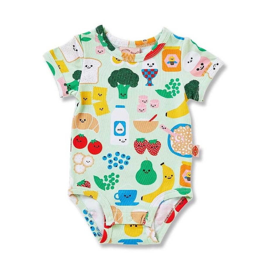 Fashion Halcyon Nights Kid'S Clothing - Other | Halcyon Nights: Short Sleeve Bodysuit Yummy Tummy