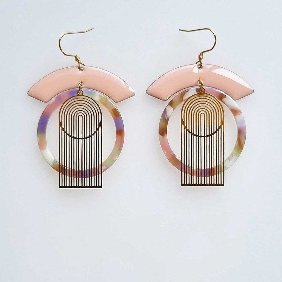 Jewellery Middle Child | Middle Child: Circuit Earrings Pink