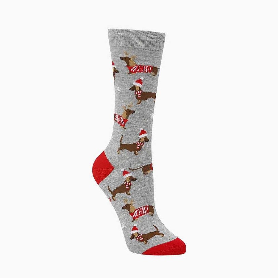 Fashion Bamboozld Socks | Bamboozld: Womens Dachshund Xmas Bamboo Sock