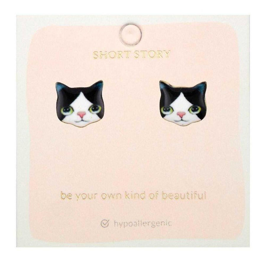 Jewellery Short Story | Short Story: Earring Kitten Black And White