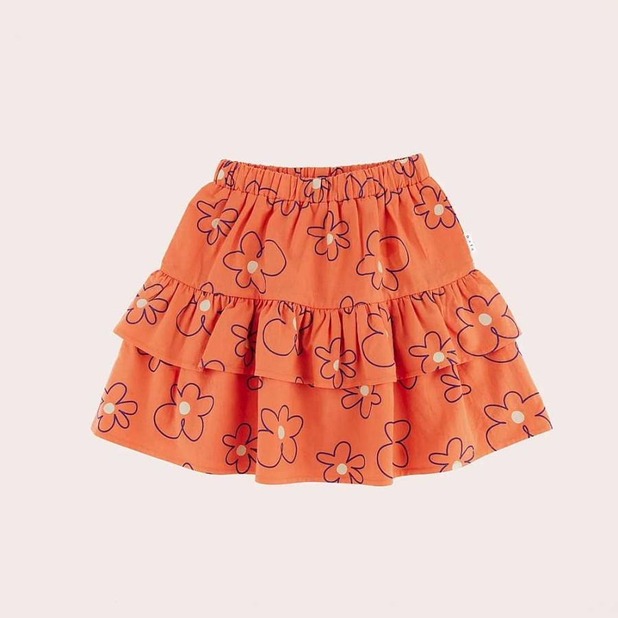 Fashion Olive + The Captain Women'S Print Skirts & Dresses | Olive + The Captain: Abby Skirt Coral Fleur