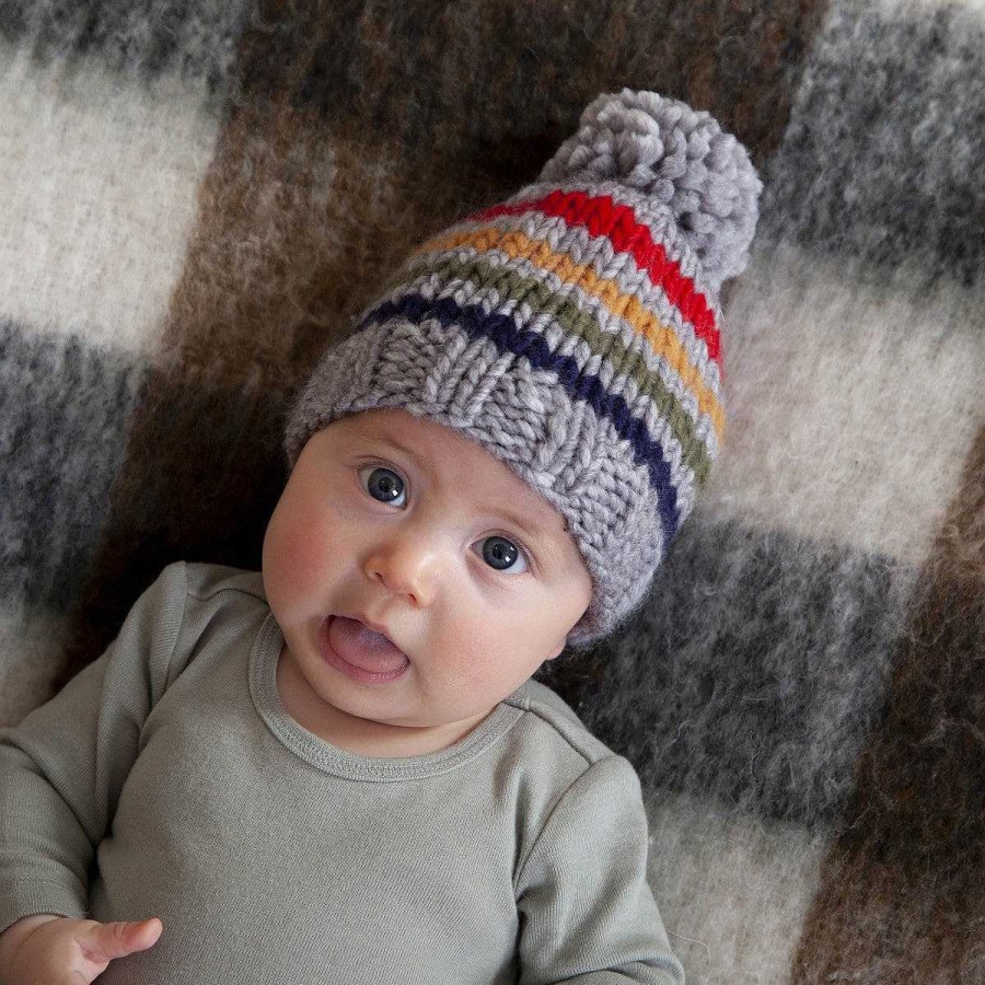 Fashion acorn kids Kid'S Clothing - Other | Acorn Kids: Rainbow Stripe Beanie Grey