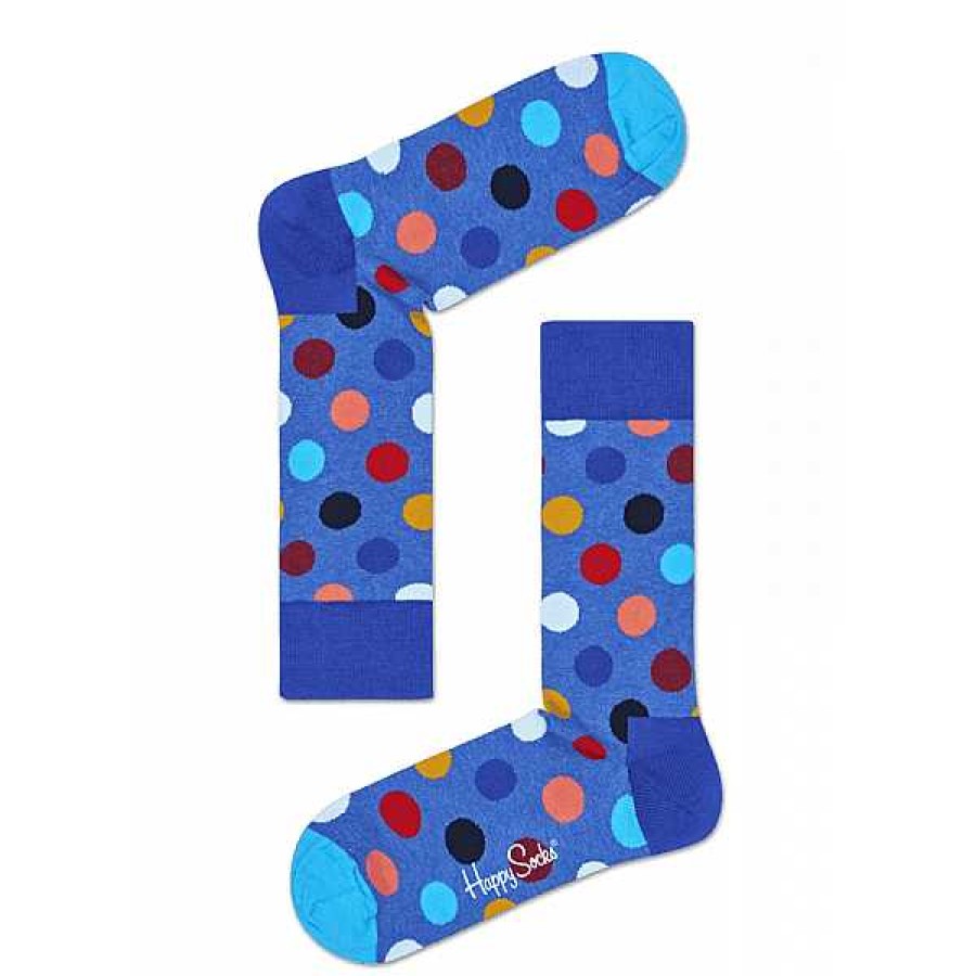 Fashion Happy Socks Socks | Happy Socks: Big Dot Blue