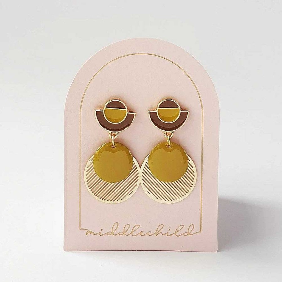 Jewellery Middle Child | Middle Child: Sixpence Earrings Chartreuse