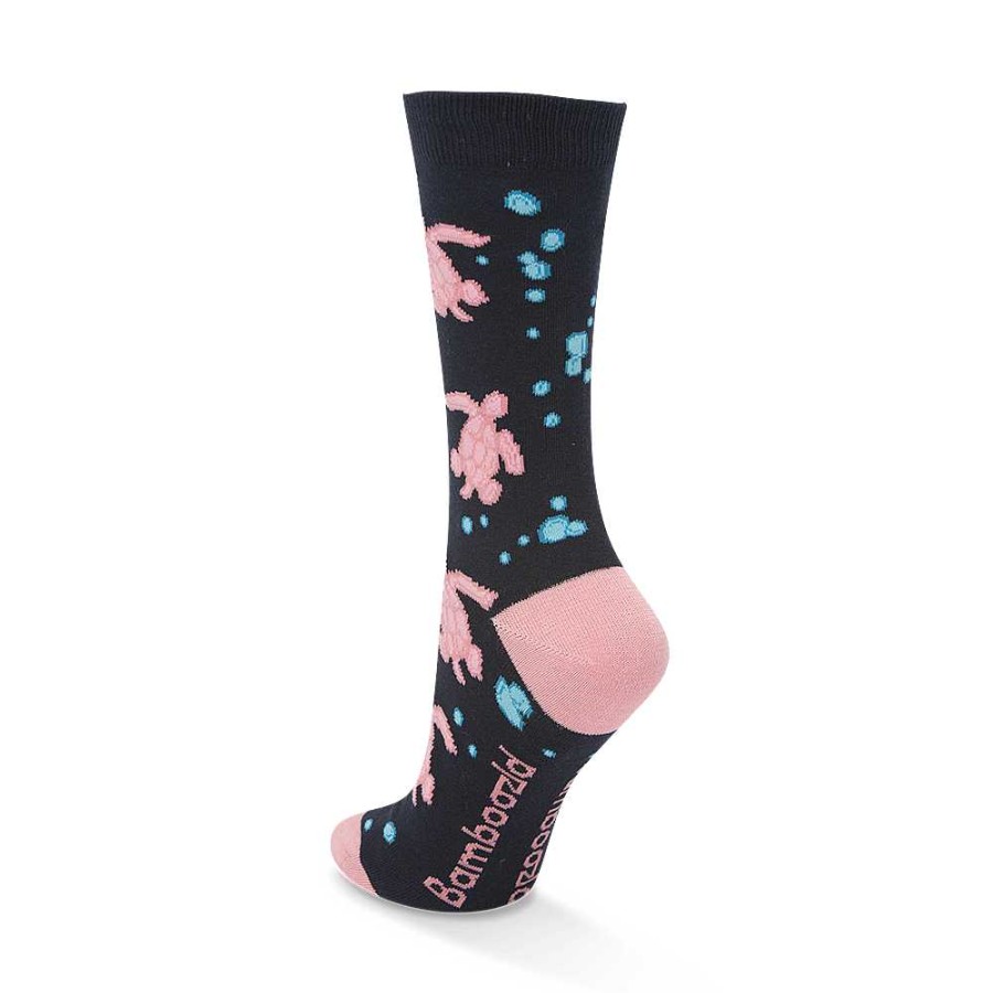 Fashion Bamboozld Socks | Bamboozld: Womens Sea Turtle Navy Bamboo Sock