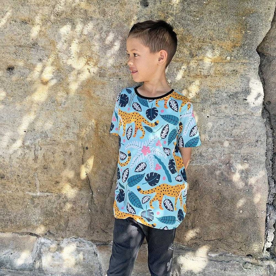 Fashion Monsterthreads Kid'S T-Shirts | Leopards Mint Kids Tee