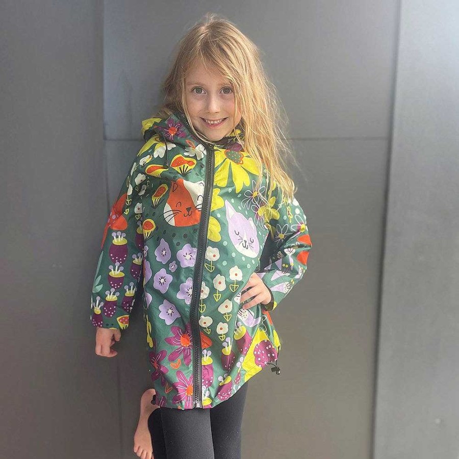 Fashion Monsterthreads Kid'S Raincoats | Raincoat: Peakaboo Cats Kids