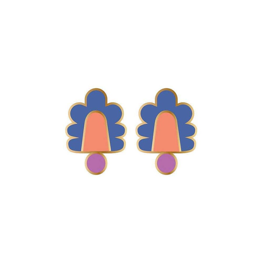 Jewellery Middle Child | Middle Child: Hive Earrings Electric Blue