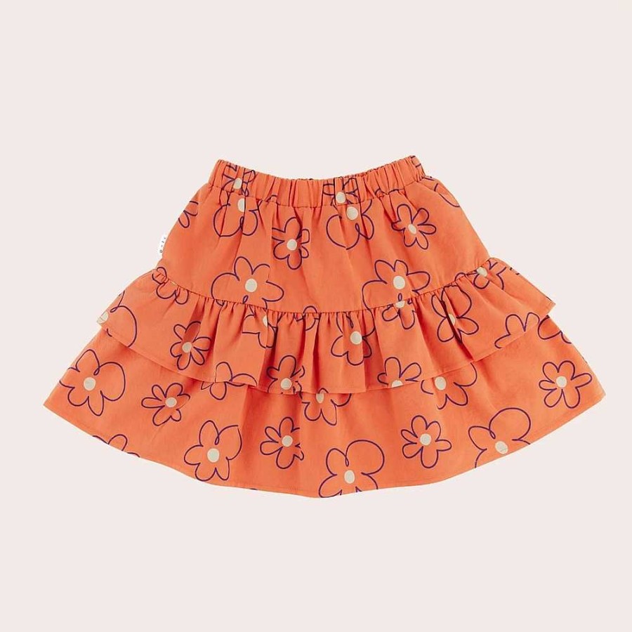 Fashion Olive + The Captain Women'S Print Skirts & Dresses | Olive + The Captain: Abby Skirt Coral Fleur