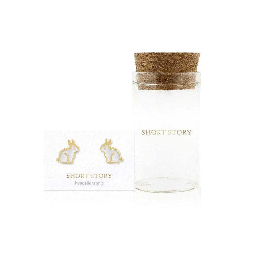 Jewellery Short Story | Short Story: Earring Epoxy Rabbit Gold