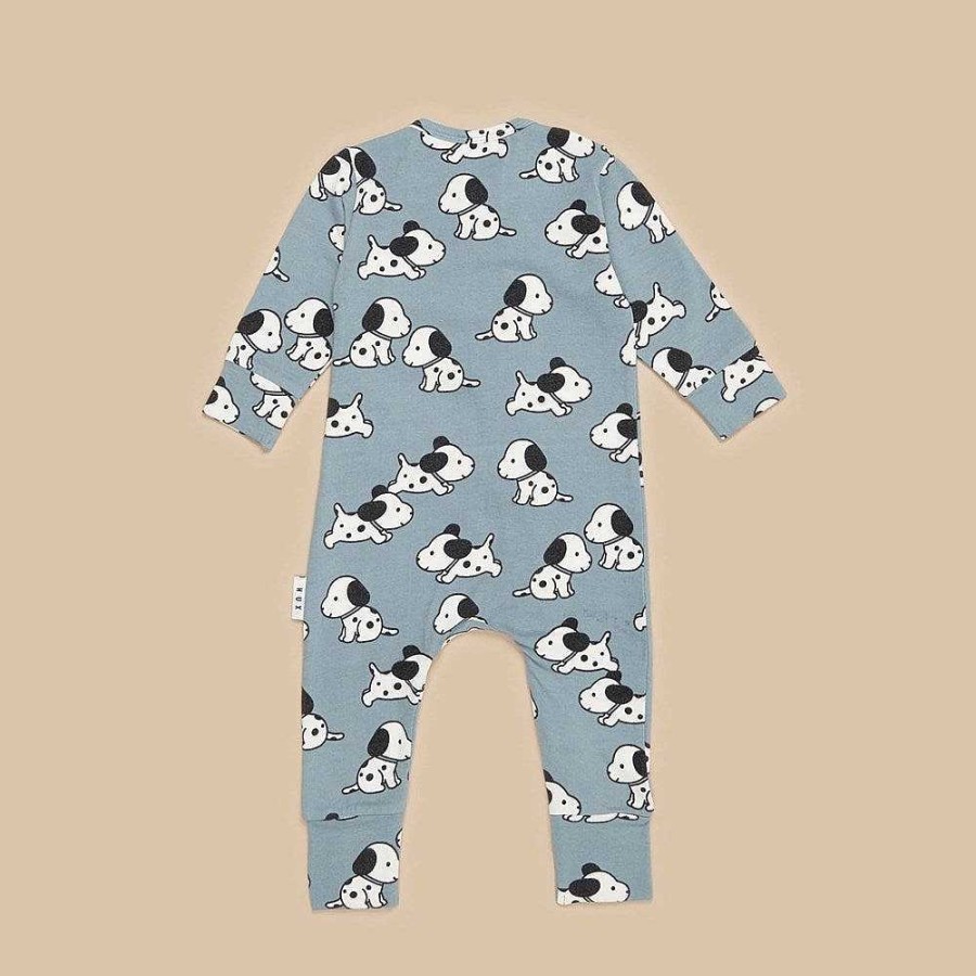 Fashion Huxbaby Kid'S Clothing - Other | Huxbaby: Zip Romper Doggie Teal