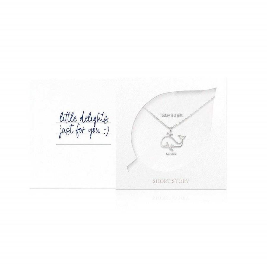 Jewellery Short Story | Short Story: Necklace Cute Whale Stencil Silver