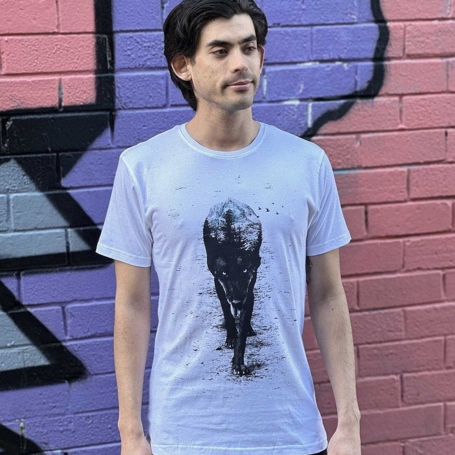 Fashion Monsterthreads Men'S T-Shirts | Into The Forest White Mens Tee