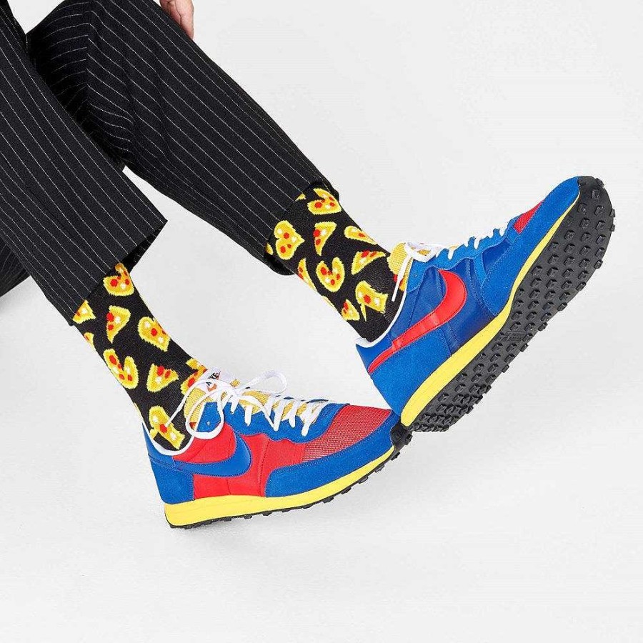 Fashion Happy Socks Socks | Happy Socks: Pizza Love Sock Navy