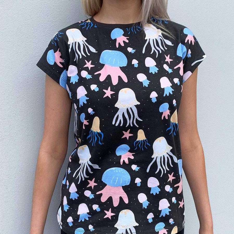 Fashion Monsterthreads Women'S T-Shirts | Jellyfish Womens Tee