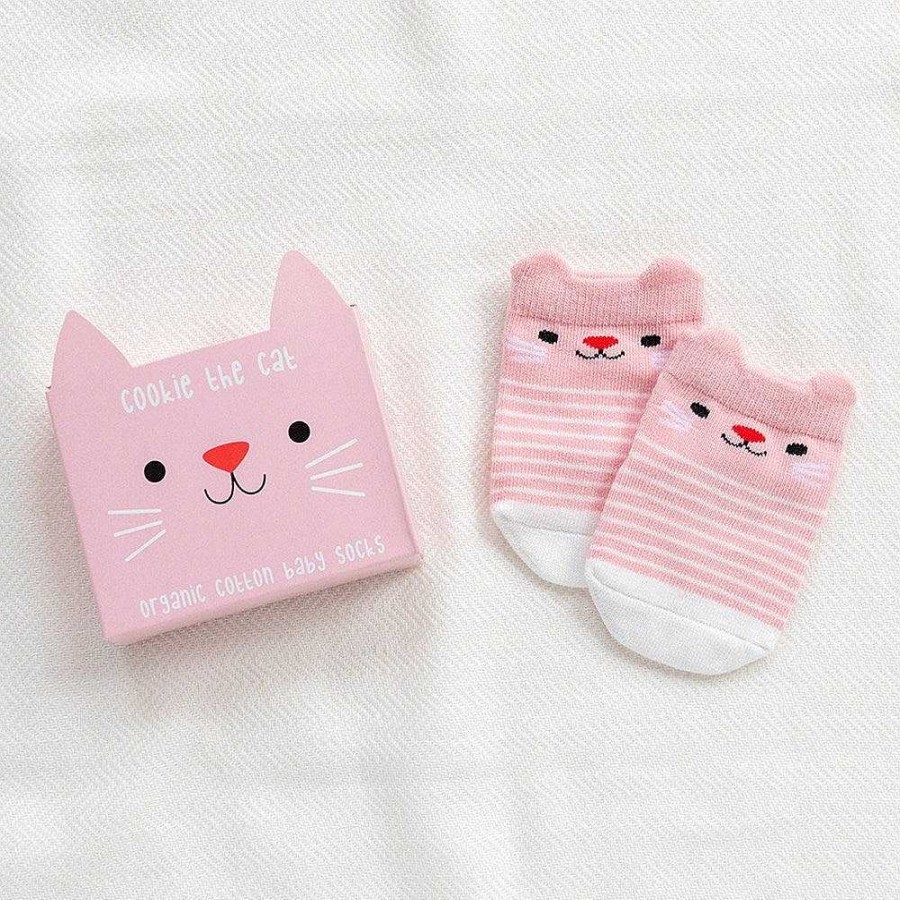 Fashion Rex London Socks | Rex London: Baby Socks 1 Pair Cookie The Cat