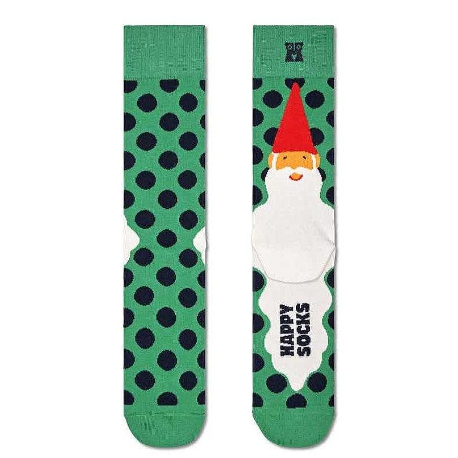 Fashion Happy Socks Socks | Happy Socks: Santa'S Beard Green