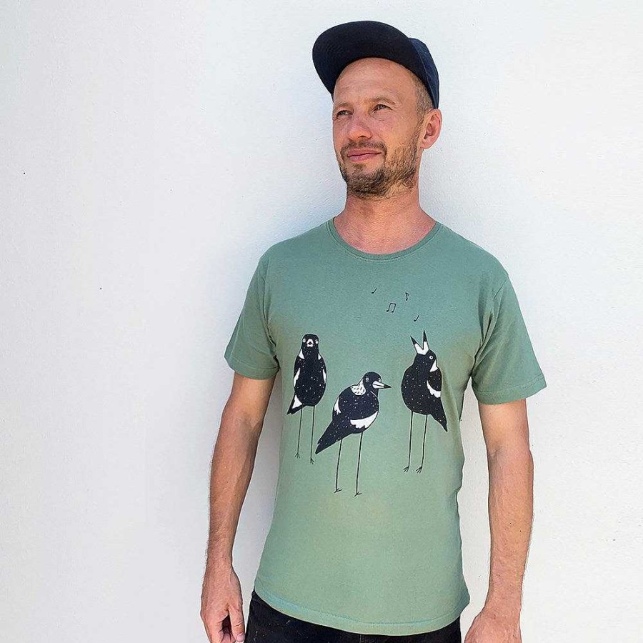 Fashion Monsterthreads Men'S T-Shirts | Singing Magpies Kashmir Mens Tee