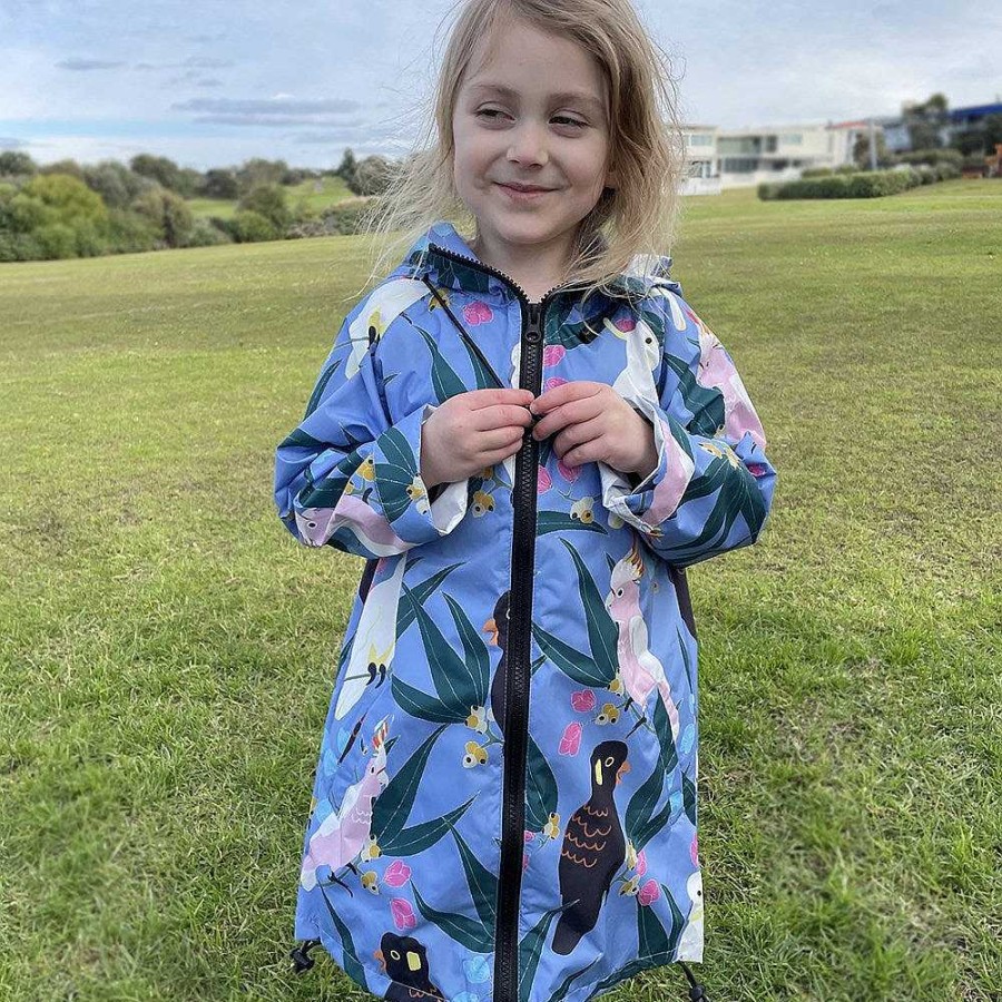 Fashion Monsterthreads Kid'S Raincoats | Raincoat: Cockatoos And Flora Kids