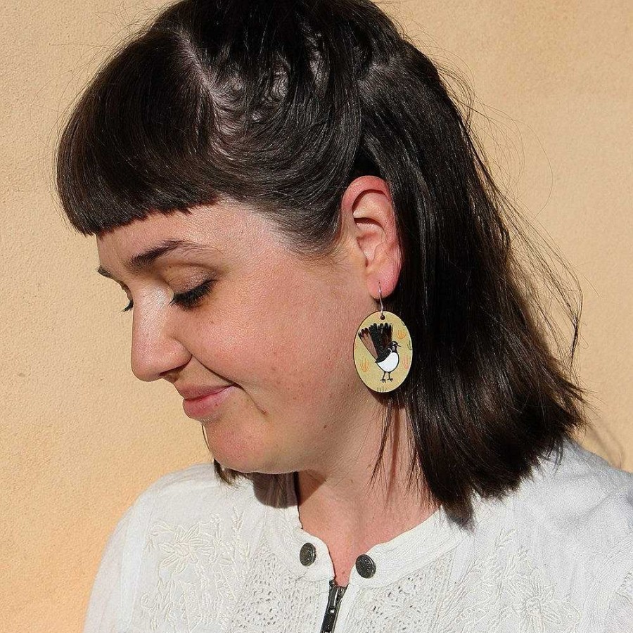 Jewellery To The Trees | To The Trees: Wooden Earrings Small Willie Wagtails