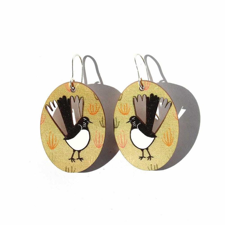 Jewellery To The Trees | To The Trees: Wooden Earrings Small Willie Wagtails