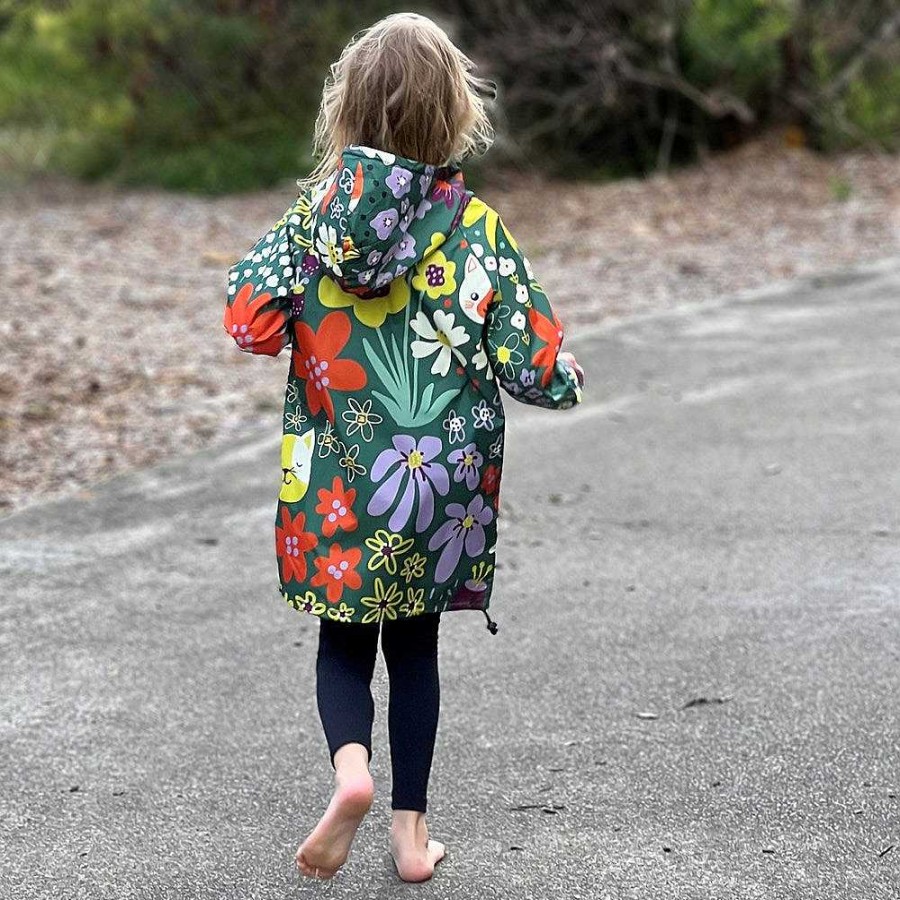 Fashion Monsterthreads Kid'S Raincoats | Raincoat: Peakaboo Cats Kids