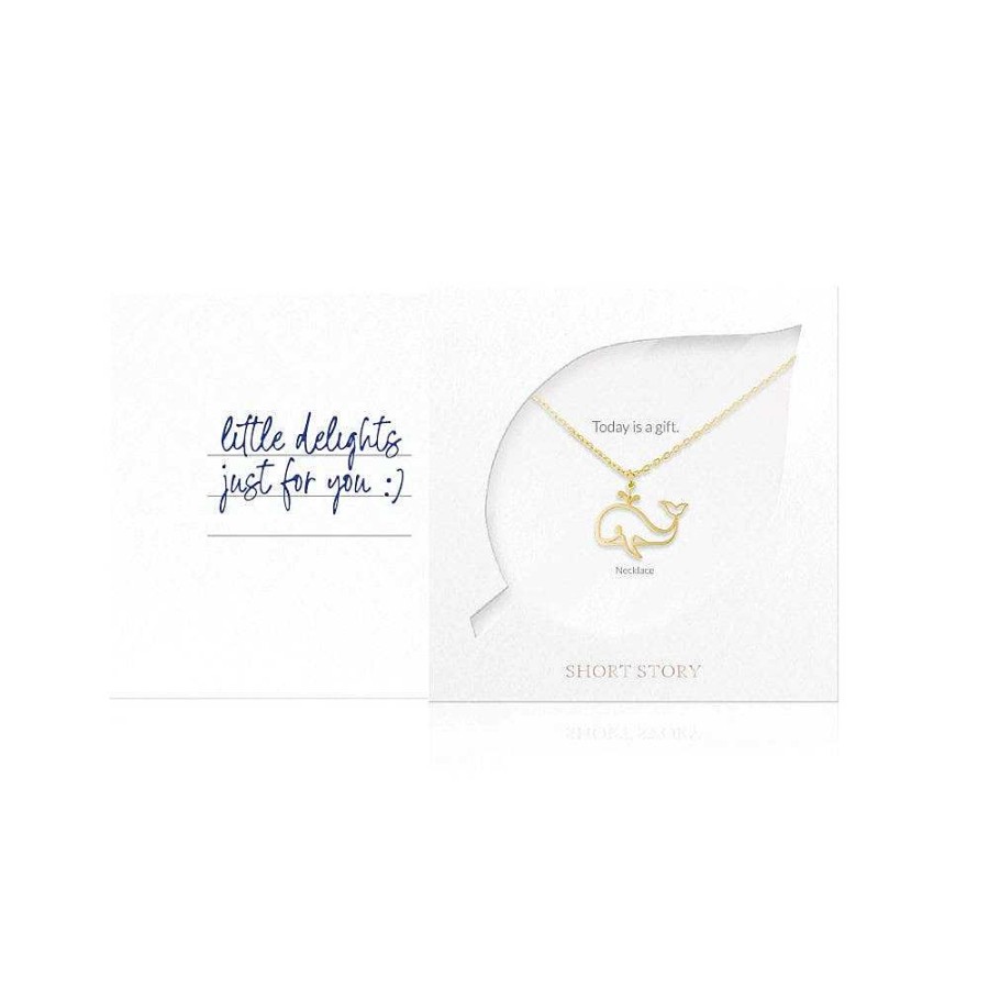 Jewellery Short Story | Short Story: Necklace Cute Whale Stencil Gold