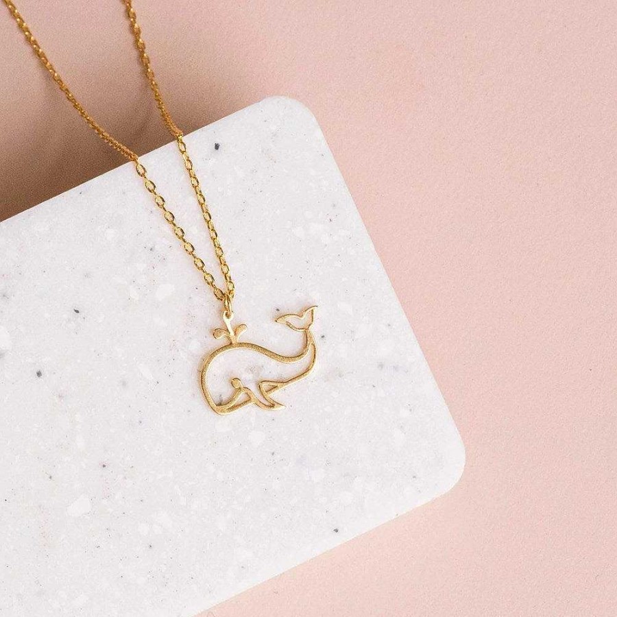 Jewellery Short Story | Short Story: Necklace Cute Whale Stencil Gold