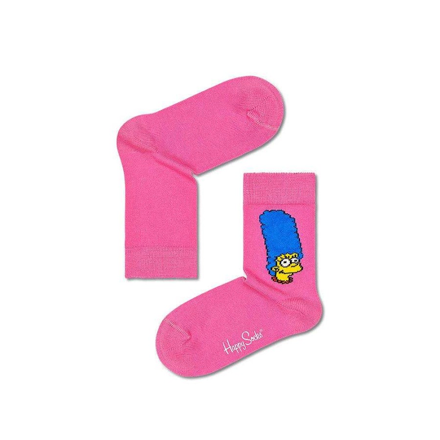 Fashion Happy Socks Socks | Happy Socks: Kids The Simpsons Marge Pink