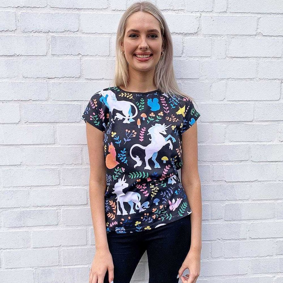 Fashion Monsterthreads Women'S T-Shirts | Unicorns Womens Tee