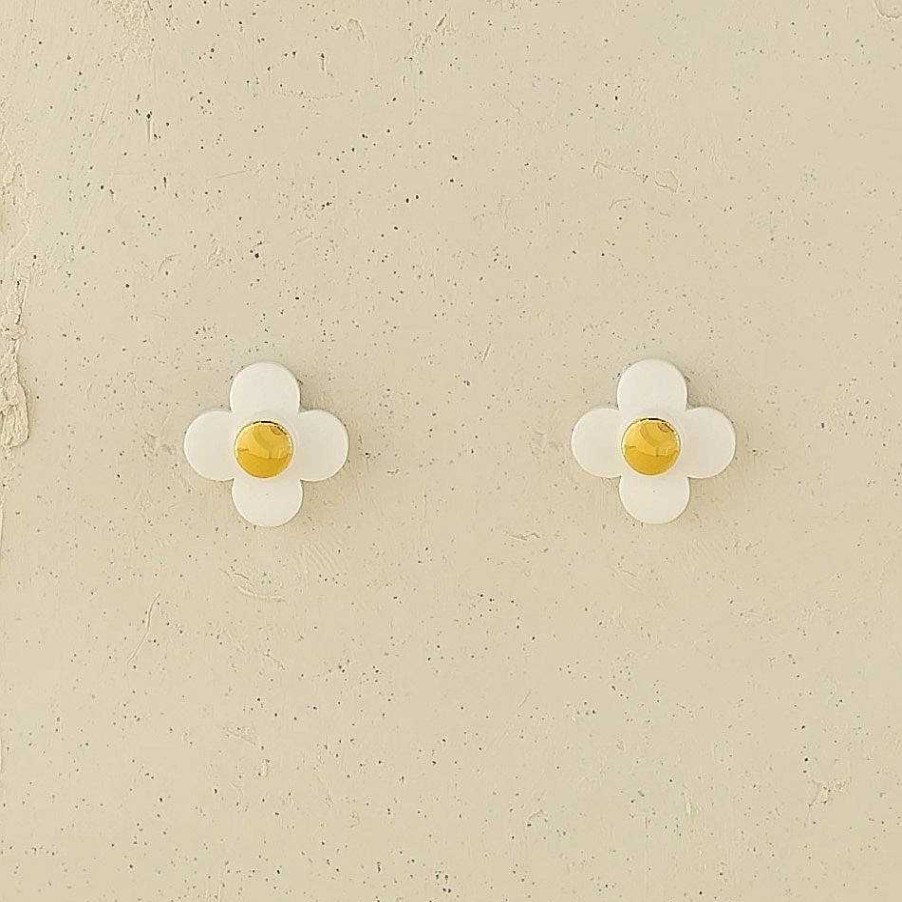 Jewellery Erin Lightfoot | Erin Lightfoot: Flower Studs White