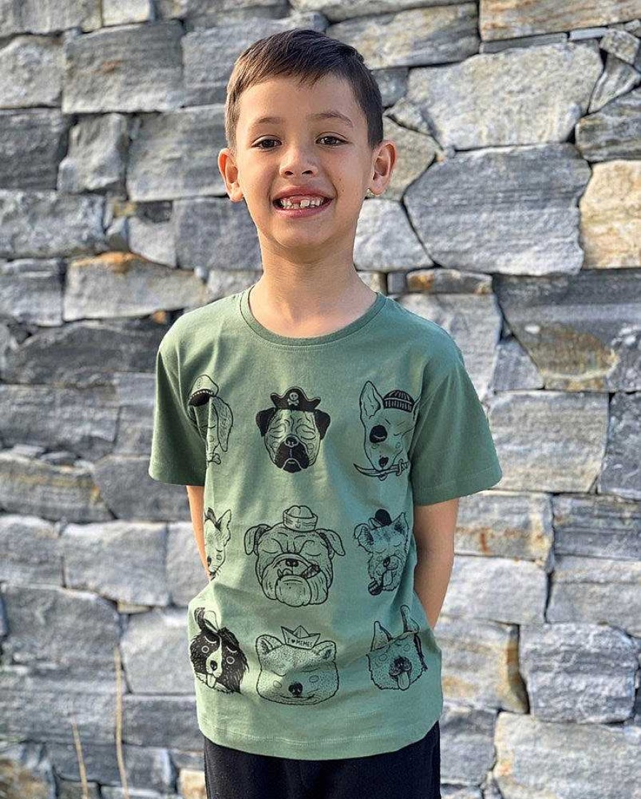 Fashion Monsterthreads Kid'S T-Shirts | Ocean Dogs Kashmir Green Kids Tee