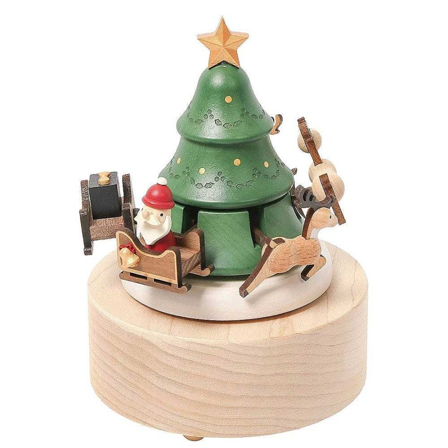 Kids+Toys Wooderful Life | Wooderful Life: Music Box Christmas Santa & Reindeer Tree