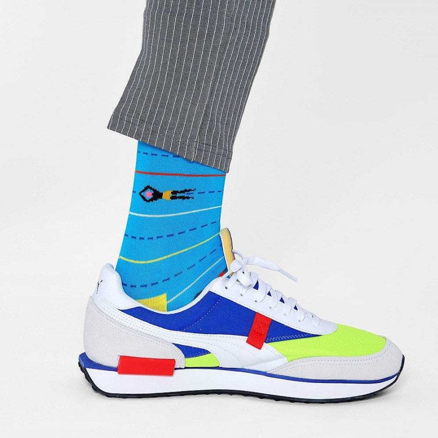 Fashion Happy Socks Socks | Happy Socks: Workout Blue Ml