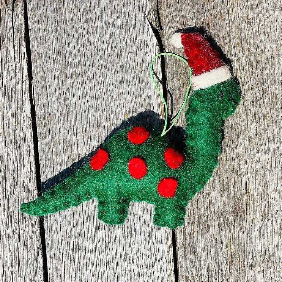 Fashion Pashom Hats | Pashom: Xmas Ornament Dinosaur Hat Green