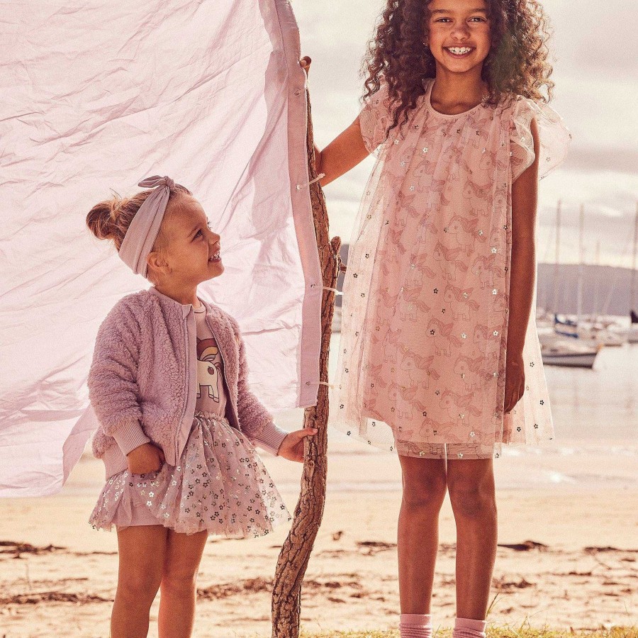 Fashion Huxbaby Kid'S Clothing - Other | Huxbaby: Flutter Dress Unicorn Rose