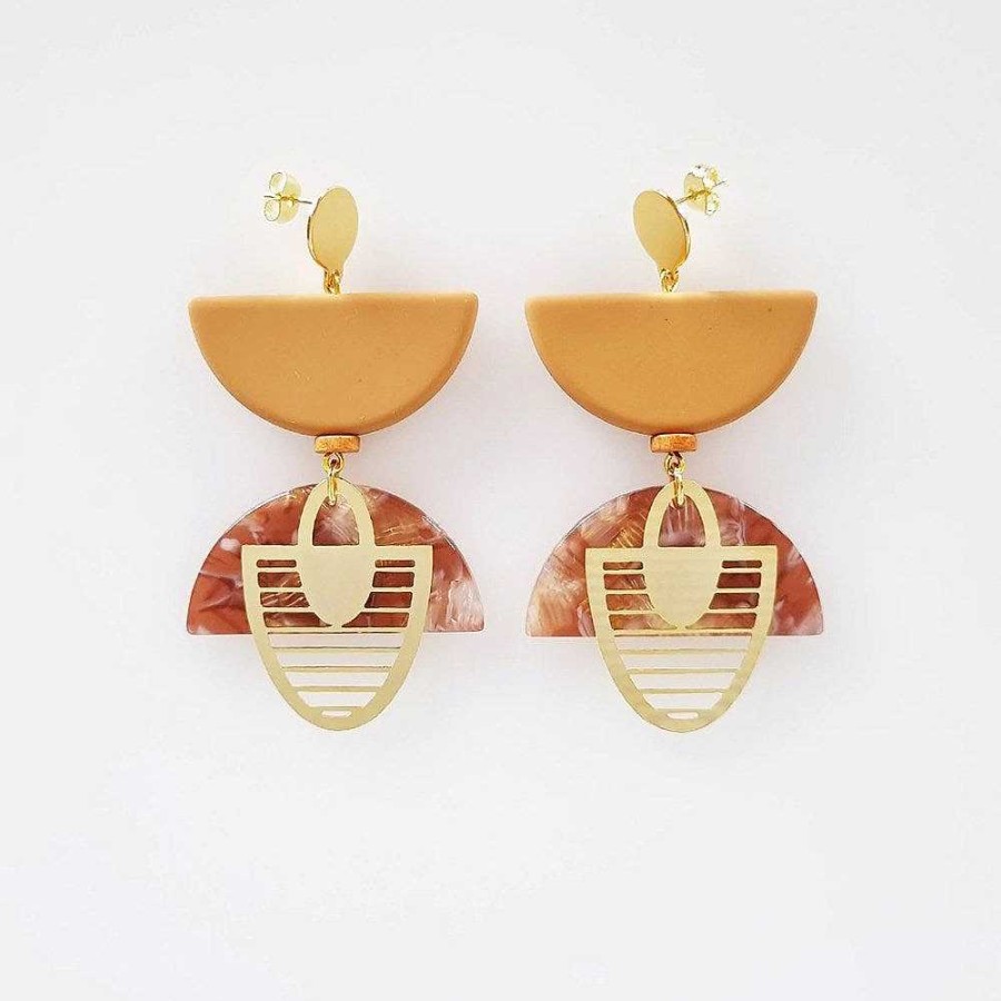 Jewellery Middle Child | Middle Child: Clockwork Earrings Mustard