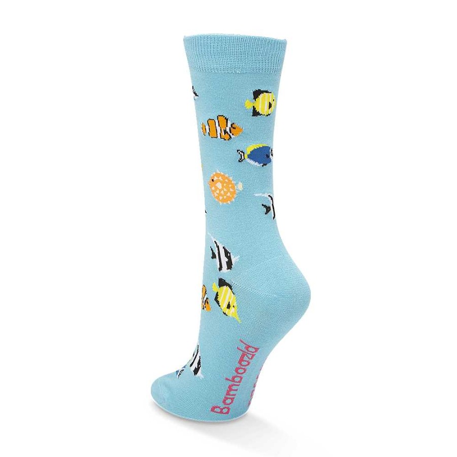 Fashion Bamboozld Socks | Bamboozld: Womens Aquarium Sky Blue Bamboo Sock