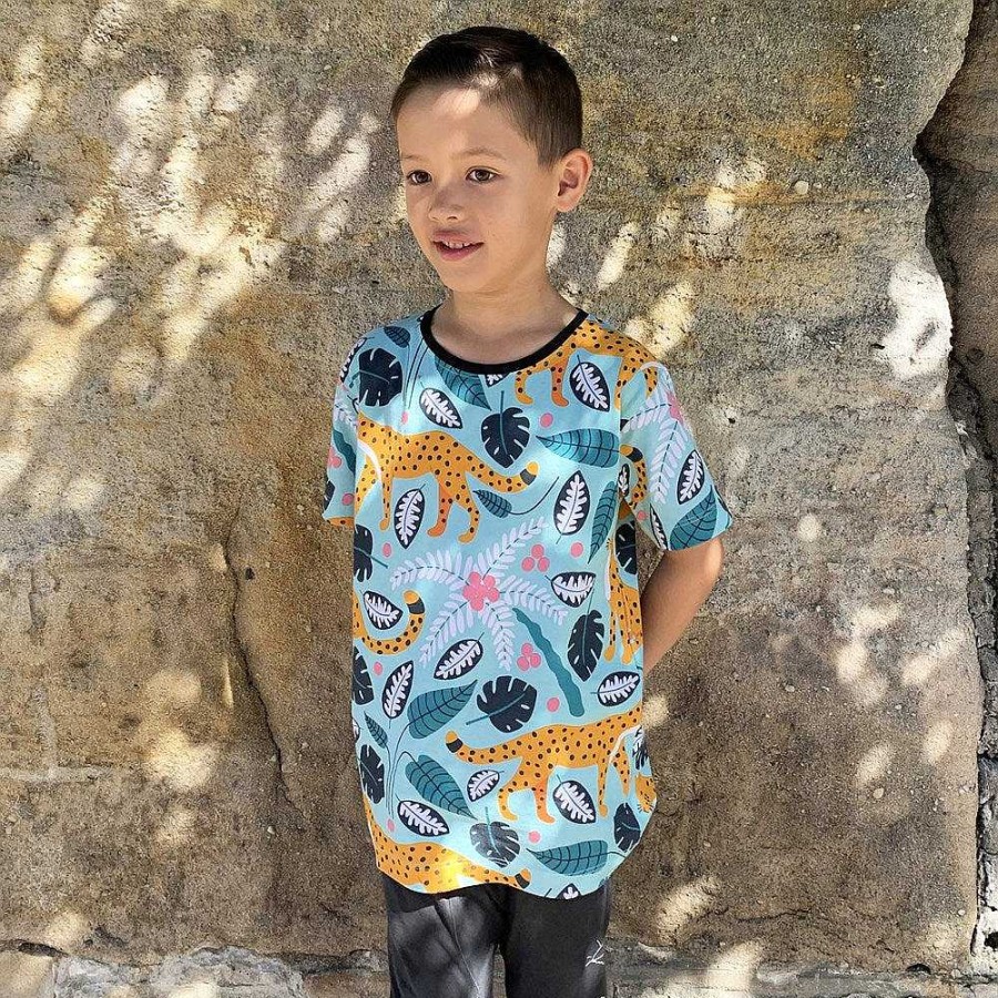 Fashion Monsterthreads Kid'S T-Shirts | Leopards Mint Kids Tee