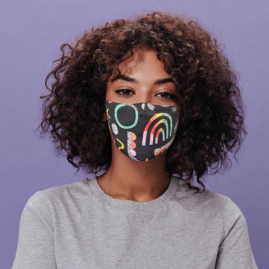 Out+About Monsterthreads | Premium Face Mask With Nose Wire - Rainbow Party