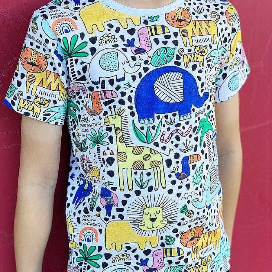 Fashion Monsterthreads Kid'S T-Shirts | Doodle Safari Kids Tee