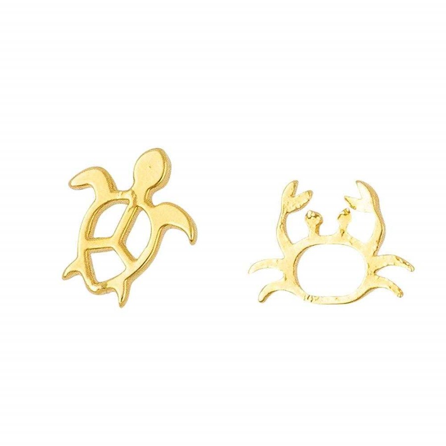 Jewellery Short Story | Short Story: Earring Mini Turtle And Crab Gold