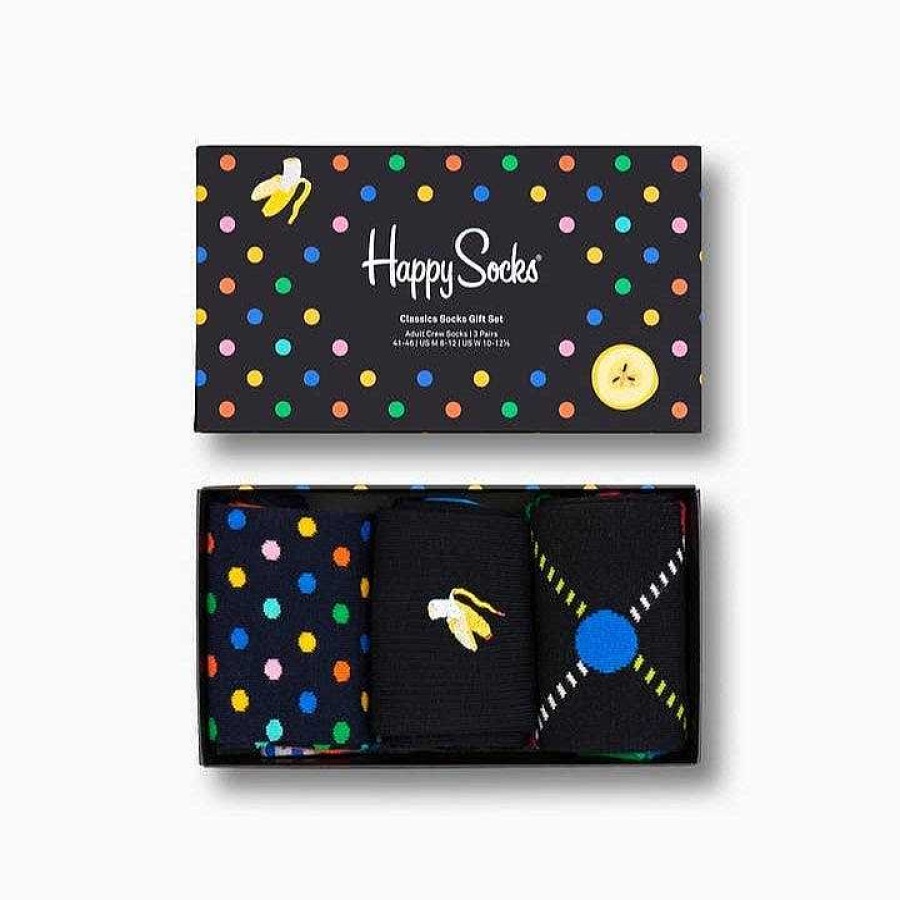 Fashion Happy Socks Socks | Happy Socks: Gift Set Classic Socks 3Pk Ml