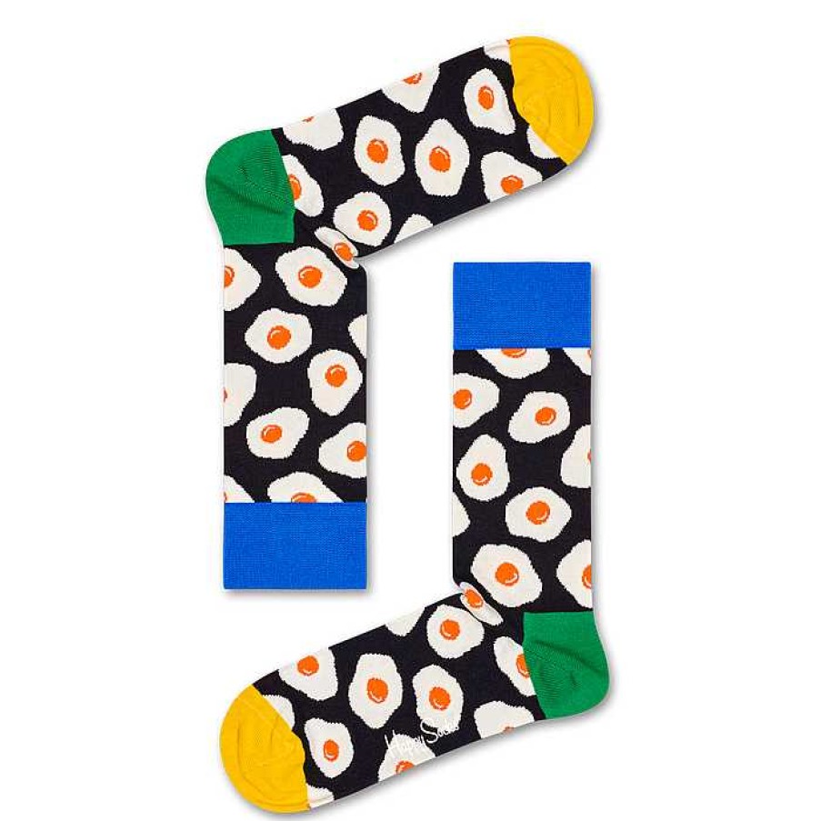 Fashion Happy Socks Socks | Happy Socks: Sunny Side Up Black Blue